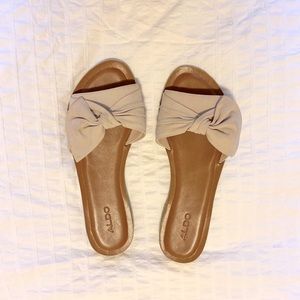 Aldo Slide Sandals with Bow